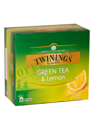 Чай Twinings зеленый  с лимоном (50 пакетиков)