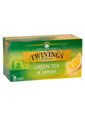 Чай Twinings зеленый  с лимоном (25 пакетиков)
