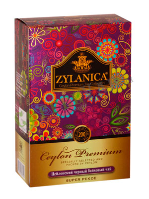 Чай Zylanica Ceylon Premium Super Pekoe черный 200 гр