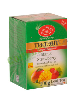 Чай Ти Тэнг Зеленый Манго с Клубникой 100 гр