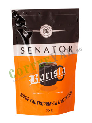 Кофе Senator натуральный растворимый сублимированный с добавлением молотого Barista 75 гр