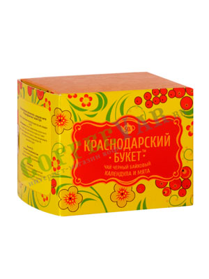 Чай Краснодарский букет черный с календулой и мятой 50 гр