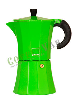 Гейзерная кофеварка Morosina (зеленая) 6 порции
