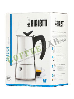 Гейзерная кофеварка Bialetti Musa на 6 порции 240 мл 1743 (Индукционная)