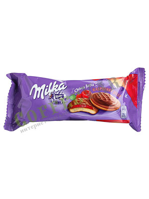 Бисквитное печенье Milka Choco jaffa raspberry 147 гр