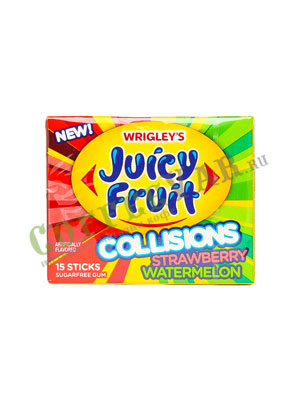 Жевательная резинка Wrigleys Juicy Fruit Collsions Strawberry Watermelon