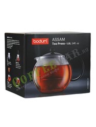 Чайник заварочный с прессом Bodum Assam черный 1л (1844-01)