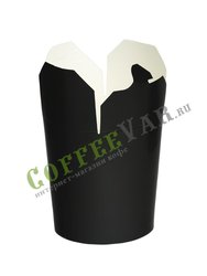 Бумажный контейнер чайна-бокс Черный, круглое дно 500 мл 103*84*97 (30шт)