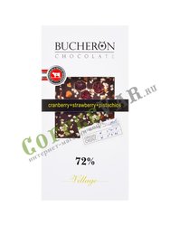 Шоколад Bucheron горький 100 гр ( клюква, клубника, фисташки)