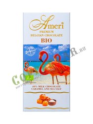 Ameri BIO Молочный шоколад 40% с карамелью и морской солью, плитка 100 г