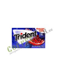 Жевательная резинка Trident Wild Blueberry Черника, гранат