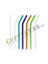 Walmer Coctail Color Набор из 6-ти Цветных трубочек+ёршик, стекло