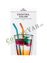 Walmer Coctail Color Набор из 6-ти Цветных трубочек+ёршик, стекло