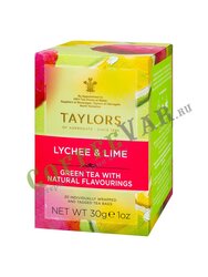 Чай Taylors Личи и лайм зеленый в пакетиках 20 шт
