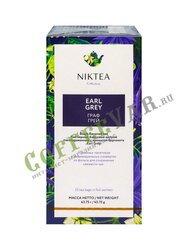 Чай Niktea Earl Grey черный с бергамотом в пакетиках 25 шт