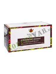 Чай фруктовый Niktea Strawberry Dessert / Клубничный Десерт ароматизированный в пакетиках 25 шт