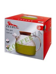 Чайник Zeidan стеклянный 1200 мл бамбук (Z-4373)