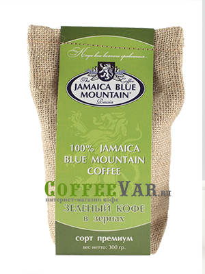 Кофе Jamaica Bue Mountain в зернах зеленый 300гр