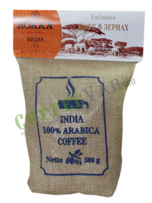 Кофе Rokka в зернах Индия АА 500 гр