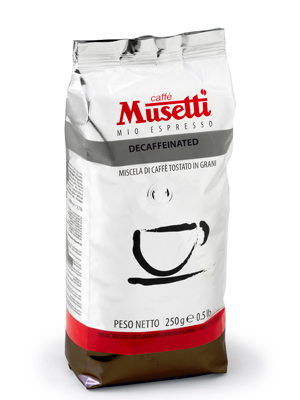 Кофе Musetti в зернах Decaffeinato 250гр