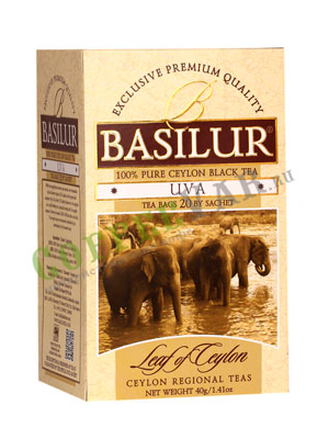 Чай Basilur Лист Цейлона Ува (20 пакетиков по 2 гр)